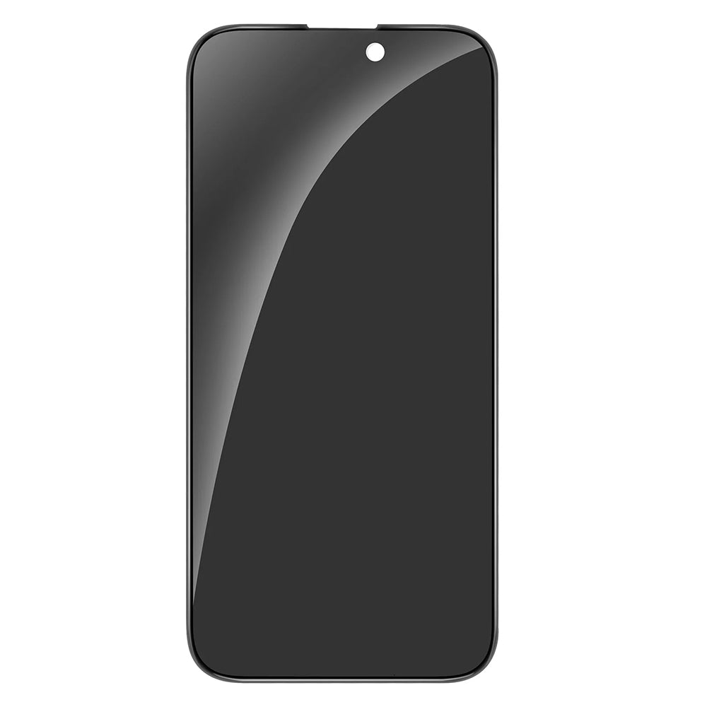 Anank 2X Reinforced Privacy Screen Protector for Apple iPhone 15, Tempered Glass, Full Glue, 2.5D