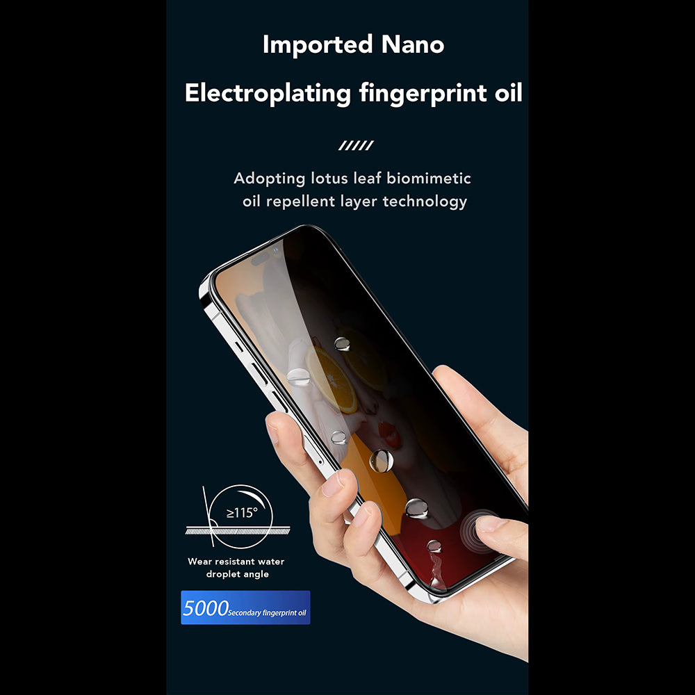 Privacy-Schutzfolie Anank 3X Verstärkt für Apple iPhone 17e / 16e / 14 / 13 Pro, Sicherheitsglas, Vollkleber, 2.5D