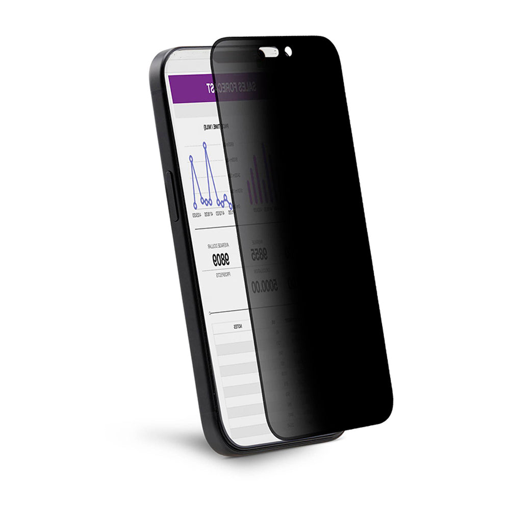 Film de protection écran Privacy Anank 5X Renforcé 360 pour Apple iPhone 17 Pro, Verre Trempé, Full Glue, 2.5D