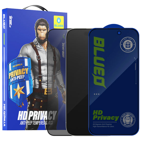 Blueo Anti-Peep Privacy Screen Protector for Apple iPhone 11 Pro / XS / X, Tempered Glass, Full Glue