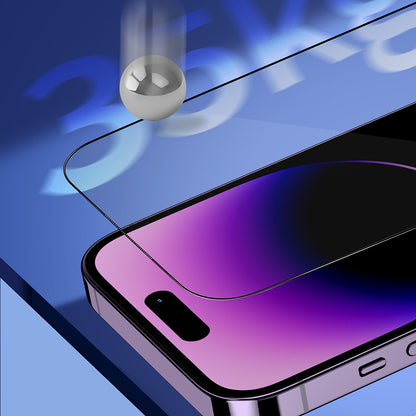 Film de protection Écran Privacy Blueo Sapphire Applicator Pro pour Apple iPhone 17 Pro / 17 / 16 Pro, Verre Trempé, Full Glue