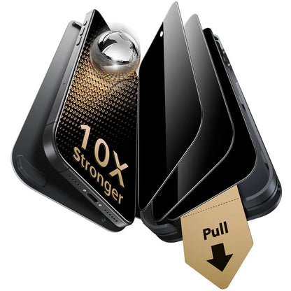 Film de protection Écran Privacy ESR UltraFit Armorite Pro pour Apple iPhone 17 Pro Max, Verre Trempé, Full Glue, Set de 3 pièces