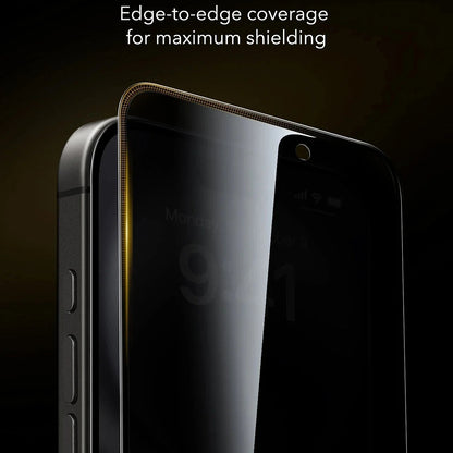 Film de protection Écran Privacy ESR UltraFit Armorite Pro pour Apple iPhone 17 Pro Max, Verre Trempé, Full Glue, Set de 3 pièces