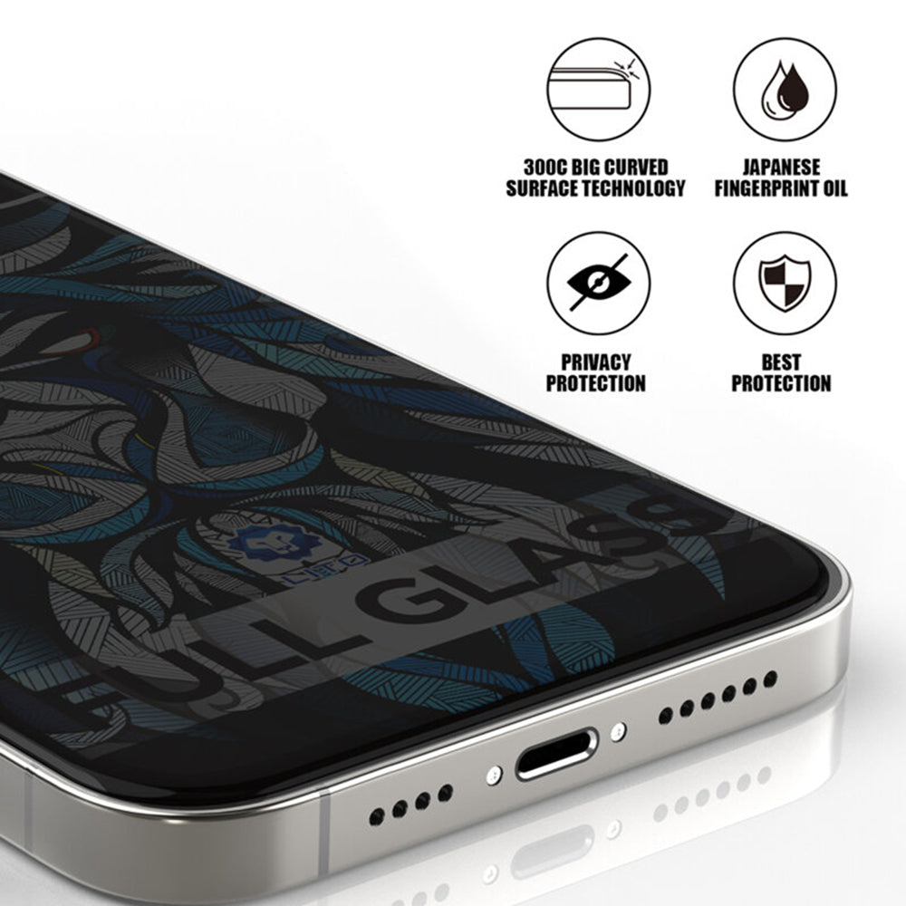 Film de protection Écran Privacy Lito D+ Max 300C pour Apple iPhone 17 Pro Max, Verre Trempé, Full Glue