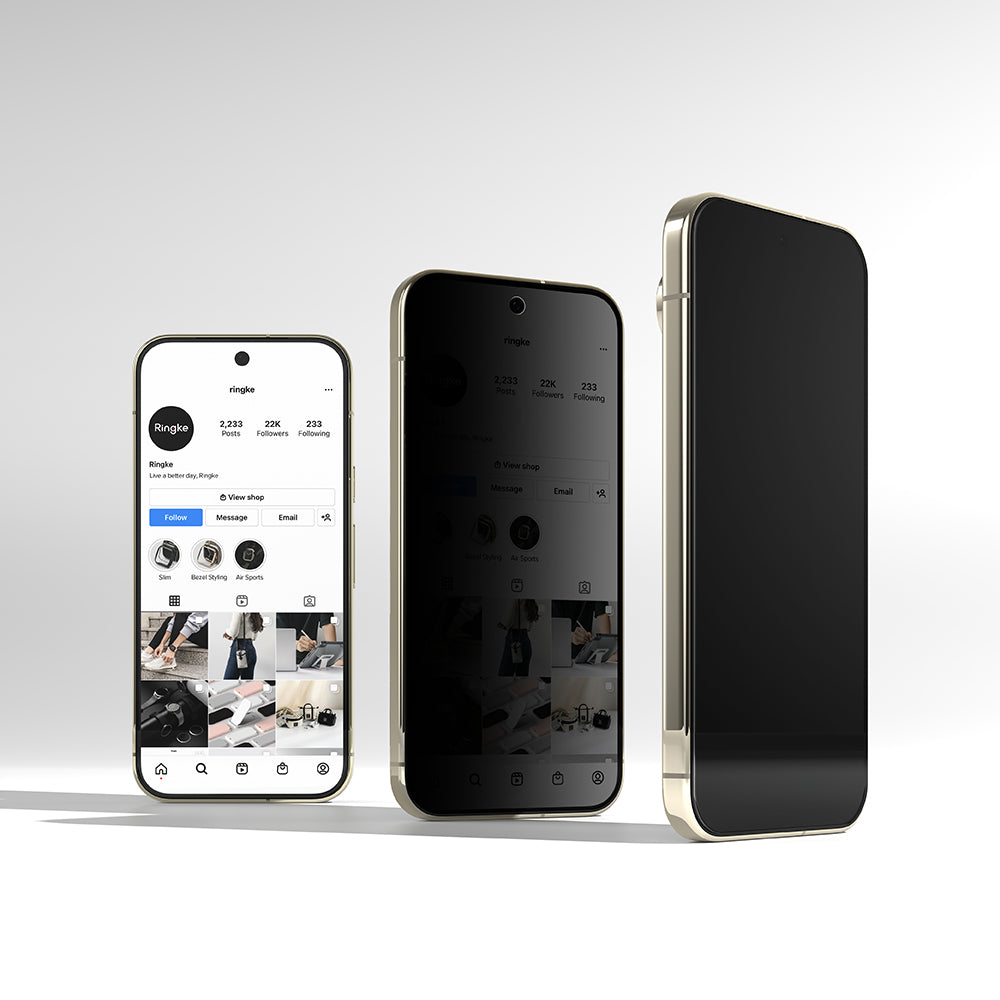 Privacy-Schutzfolie Ringke Easy Slide für Google Pixel 11 Pro XL / 10 Pro XL / 9 Pro XL, gehärtetes Glas, Full Glue, 2 Stück Set