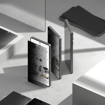 Privacy-Schutzfolie Ringke Easy Slide für Samsung Galaxy S25+ S936, gehärtetes Glas, Full Glue, 2er-Set