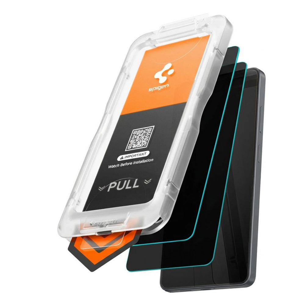 Film de protection écran Privacy Spigen GlastR EZ FIT Pro HD pour Samsung Galaxy S26 Plus S947, Verre Trempé, Full Glue, Set 2 pièces AGL11085