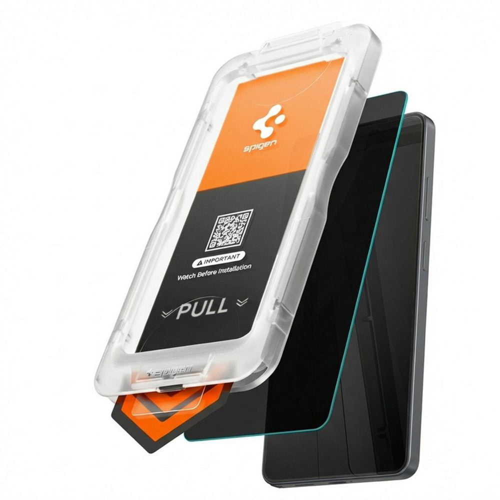 Displayschutzfolie Privacy Spigen GlastR EZ FIT Pro HD für Samsung Galaxy S26 S942, Gehärtetes Glas, Vollverklebung AGL11098