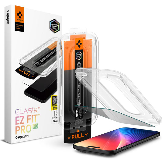 Schutzfolie Privacy Spigen GlastR EZ FIT Pro für Apple iPhone 17 Air, gehärtetes Glas, Full Glue