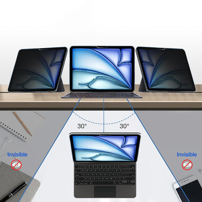 Privacy-Schutzfolie Techsuit ArmorGlass CrystalHD für Samsung Galaxy Tab S10+ / Tab S9 FE+, gehärtetes Glas, Full Glue, 2 Stück Set