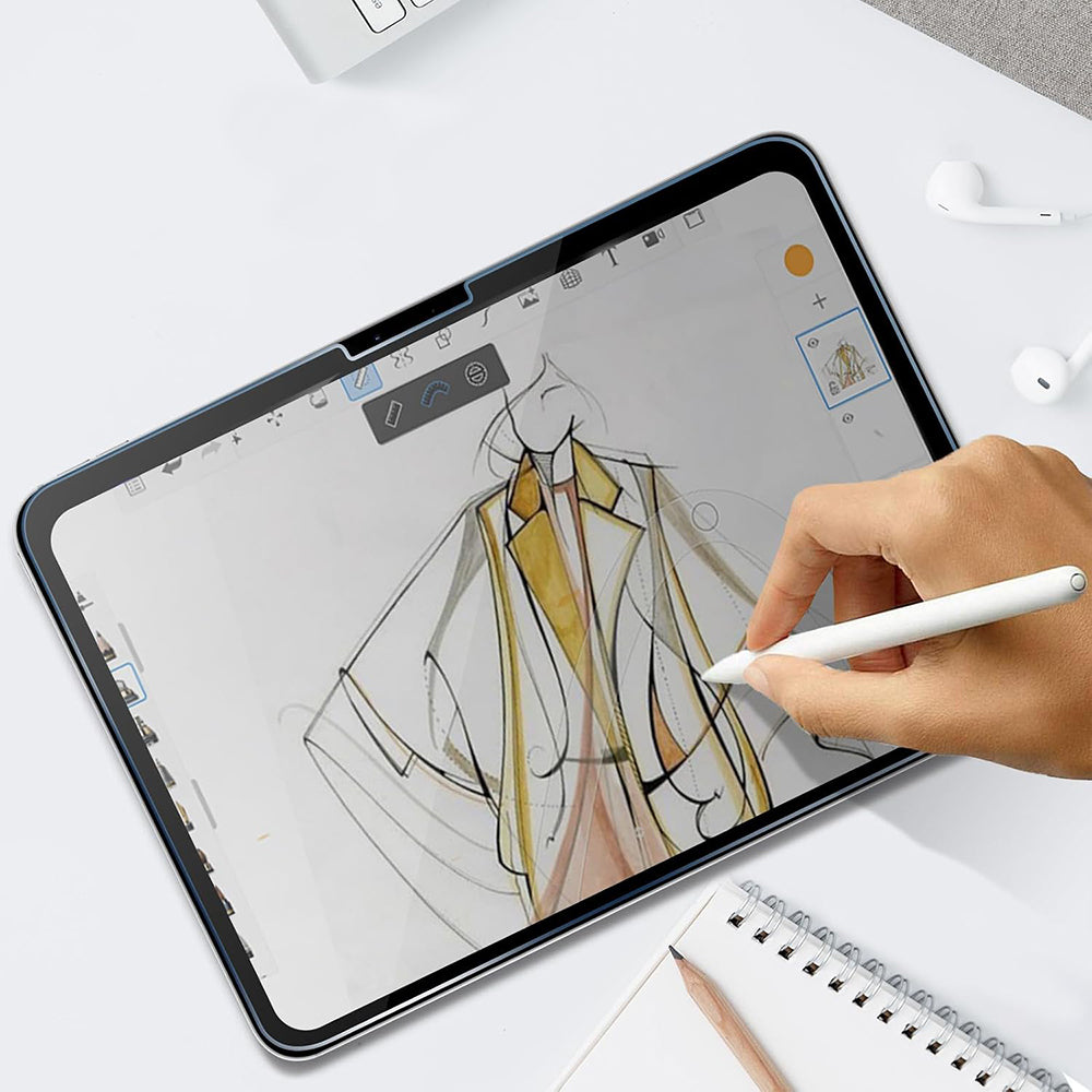 Privacy-Schutzfolie Techsuit ArmorGlass CrystalHD für Samsung Galaxy Tab S10+ / Tab S9 FE+, gehärtetes Glas, Full Glue, 2 Stück Set