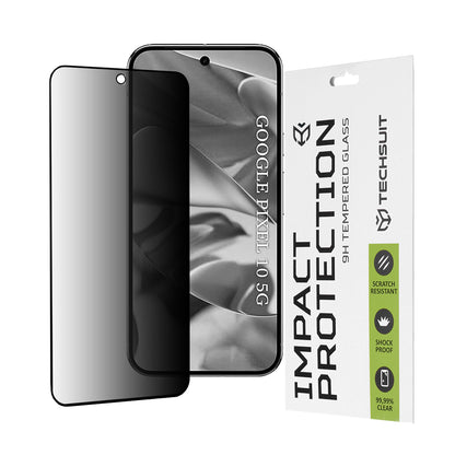 Film de protection d'écran Privacy Techsuit pour Google Pixel 10, Verre Trempé, Full Glue, 111D