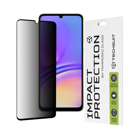 Film de protection d'écran Privacy Techsuit pour Samsung Galaxy A05s A057 / A05 A055, Verre Trempé, Collage Complet, 111D