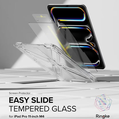 Ringke Easy Slide Displayschutzfolie für Apple iPad Pro 11 (2024), gehärtetes Glas, Full Glue