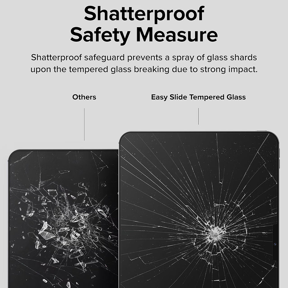 Ringke Easy Slide Displayschutzfolie für Apple iPad Pro 11 (2024), gehärtetes Glas, Full Glue