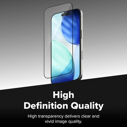 Ringke Easy Slide Screen Protector for Apple iPhone 17, Tempered Glass, Full Glue, Set of 2 pieces