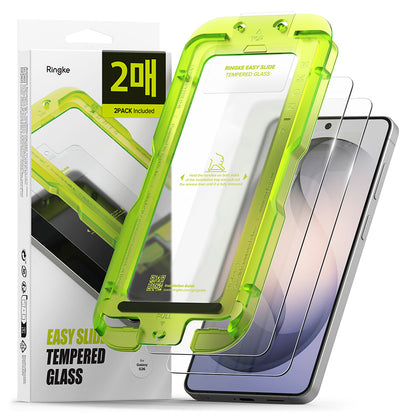 Schutzfolie Ringke Easy Slide für Samsung Galaxy S26 S942, gehärtetes Glas, Vollkleber, Set mit 2 Stück