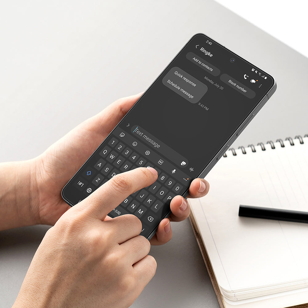 Film de protection d'écran Ringke Easy Slide pour Samsung Galaxy S26 Ultra S948, Verre Trempé, Full Glue, Lot de 2 pièces