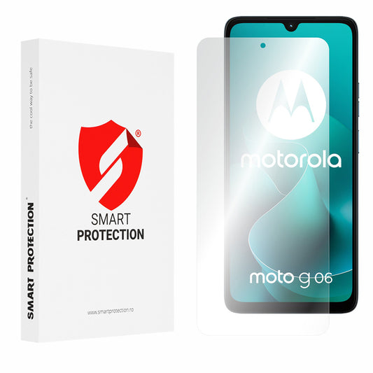 Displayschutzfolie Smart Protection Premium Classic für Motorola Moto G06 Power / G06, Kunststoff, Vollverklebung, Set mit 2 Stück.
