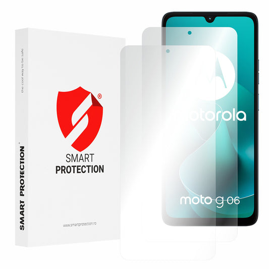 Displayschutzfolie Smart Protection Premium Classic für Motorola Moto G06 Power / G06, Kunststoff, Vollverklebung, Set mit 2 Stück.