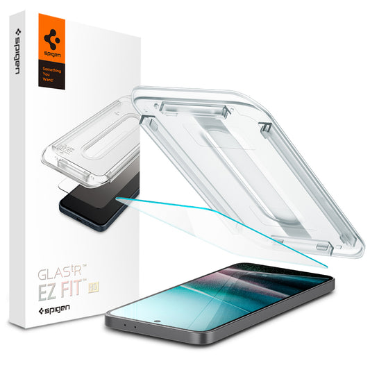 Schutzfolie Spigen GlastR EZ FIT HD für Samsung Galaxy A37 5G / A36 A366, Gehärtetes Glas, Vollverklebung, Set mit 2 Stück AGL11365
