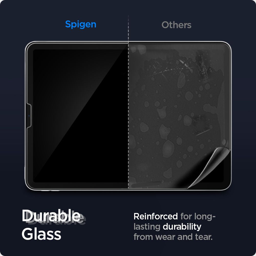 Schutzfolie Spigen GlastR EZ FIT für Apple iPad Air (2022) / Pro 11 (2021) / Air (2020), Gehärtetes Glas, Vollverklebung AGL02065