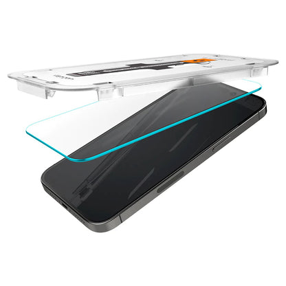 Spigen GlastR EZ FIT Screen Protector for Apple iPhone 14 Pro, Tempered Glass, Full Glue, Set of 2 Pieces