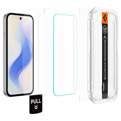 Schutzfolie Spigen GlastR EZ FIT Pro HD für Google Pixel 10a, gehärtetes Glas, Full Glue, Set 2 Stück AGL11364