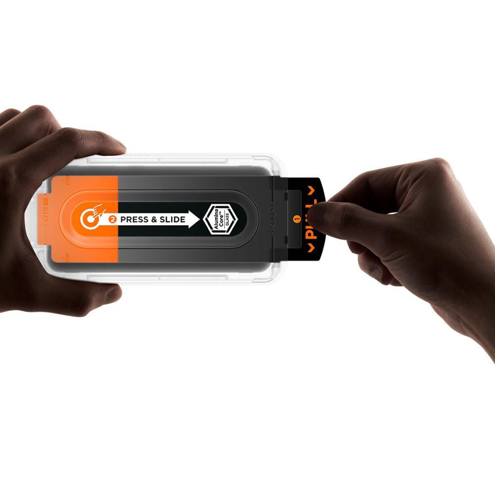 Film de protection écran Spigen GlastR EZ FIT Pro HD pour Samsung Galaxy S25 FE, Verre Trempé, Full Glue, Lot de 2 pièces