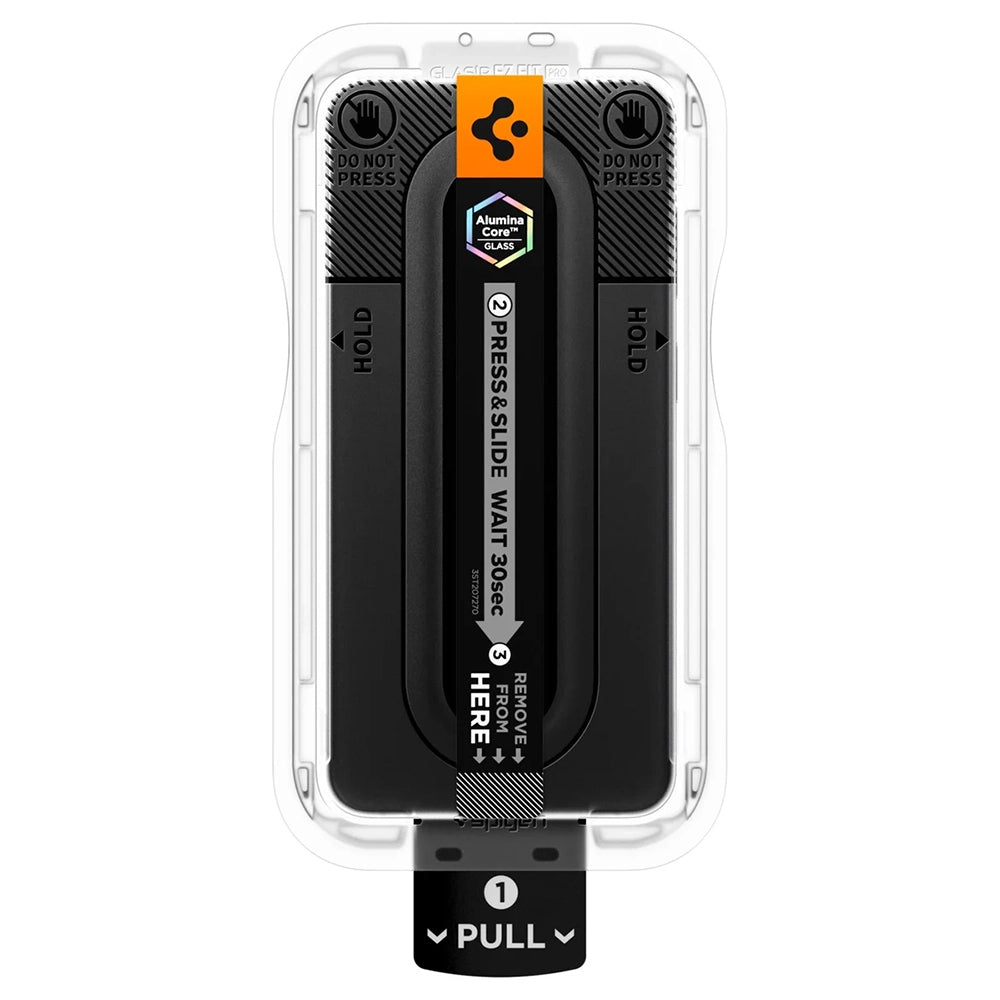Spigen GlastR EZ FIT Pro HD Displayschutzfolie für Samsung Galaxy S26 FE S741, gehärtetes Glas, Full Glue AGL11996