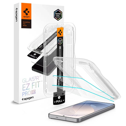Film de protection d'écran Spigen GlastR EZ FIT Pro HD pour Samsung Galaxy S26 FE S741, Verre Trempé, Collage Complet, Set de 2 pièces AGL11811