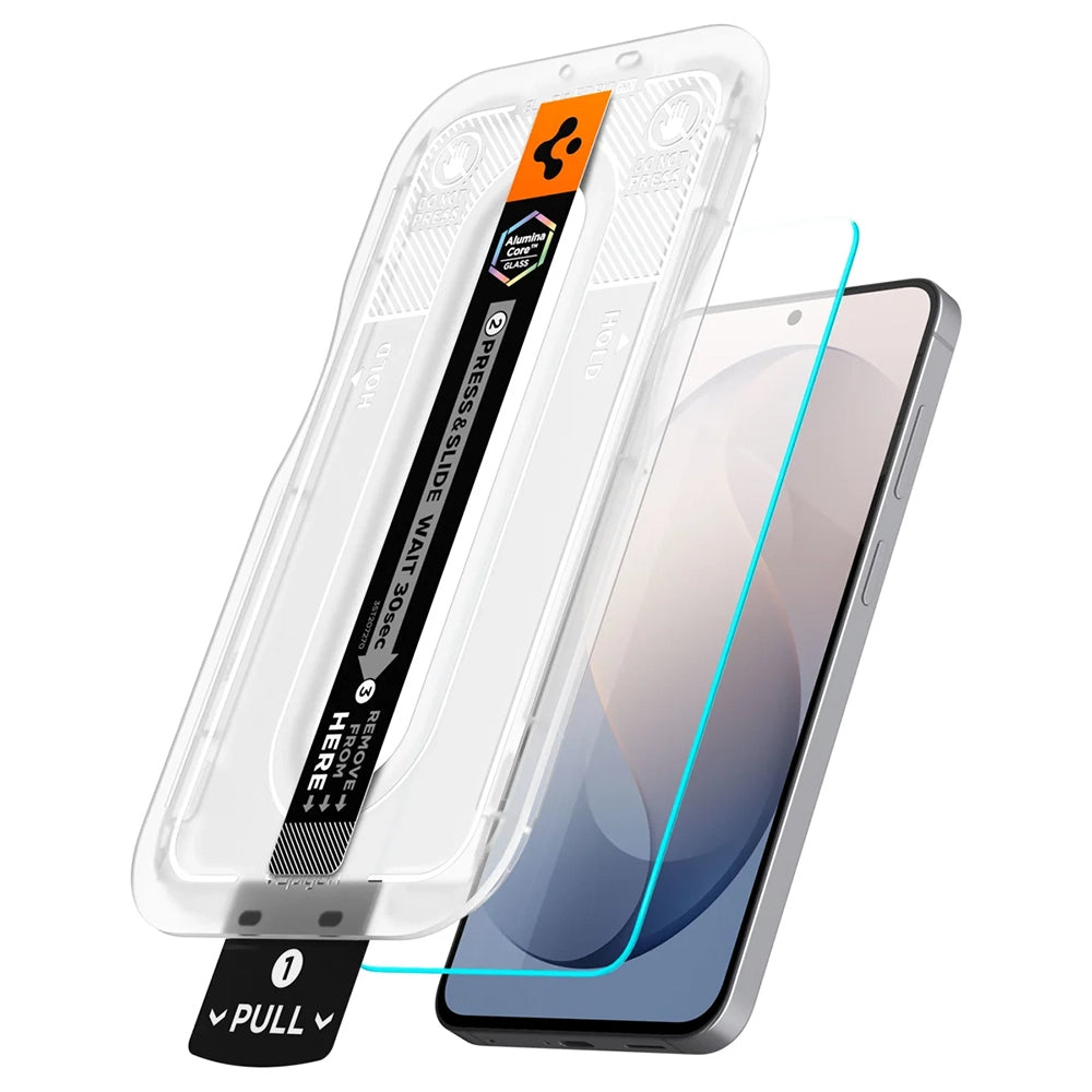 Film de protection d'écran Spigen GlastR EZ FIT Pro HD pour Samsung Galaxy S26 FE S741, Verre Trempé, Collage Complet, Set de 2 pièces AGL11811