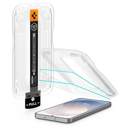 Film de protection d'écran Spigen GlastR EZ FIT Pro HD pour Samsung Galaxy S26 FE S741, Verre Trempé, Collage Complet, Set de 2 pièces AGL11811