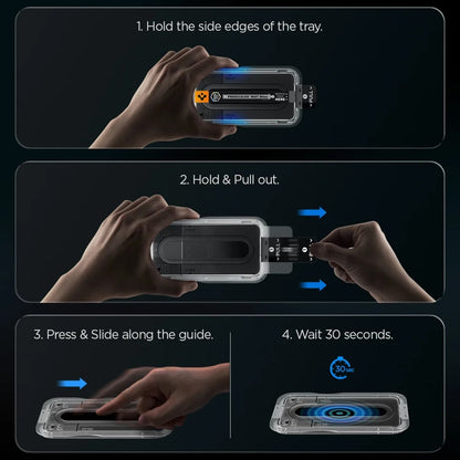 Film de protection d'écran Spigen GlastR EZ FIT Pro HD pour Samsung Galaxy S26 FE S741, Verre Trempé, Collage Complet, Set de 2 pièces AGL11811