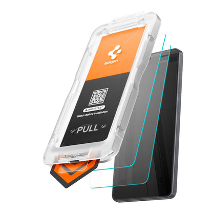 Film de protection écran Spigen GlastR EZ FIT Pro HD pour Samsung Galaxy S26 S942, Verre Trempé, Full Glue, Set 2 pièces AGL11095