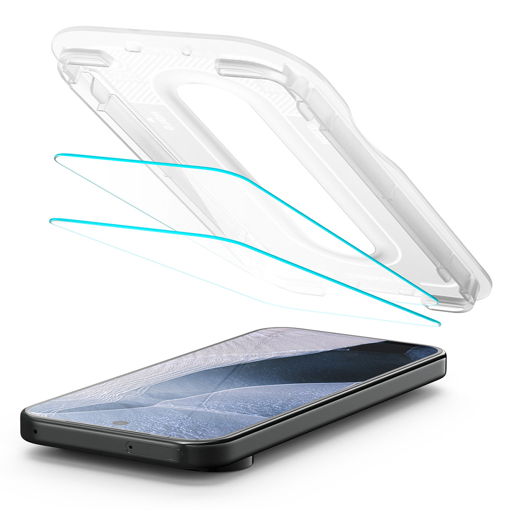Film de protection d'écran Spigen GlastR EZ FIT Pro pour Google Pixel 11 Pro XL, Verre trempé, Full Glue, Set de 2 pièces AGL11485
