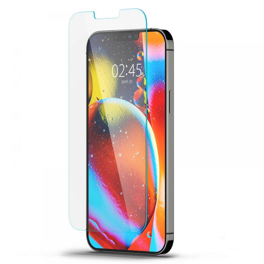 Film de protection d'écran Spigen GlastR Slim pour Apple iPhone 14 Plus / 13 Pro Max, Verre Trempé, Full Glue AGL03382