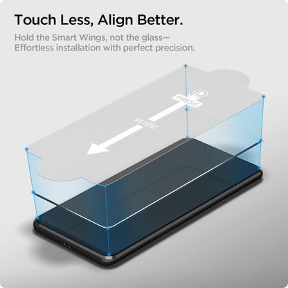 Spigen GlastR Slim Displayschutzfolie für Samsung Galaxy XCover7 Pro / Xcover7 G556, gehärtetes Glas, Full Glue, 2 Stück Set AGL09407