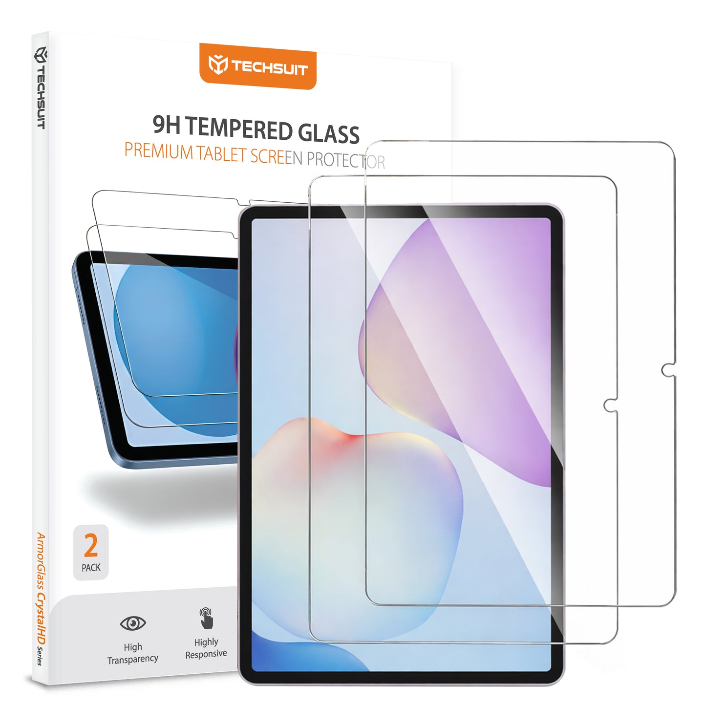 Schutzfolie Techsuit ArmorGlass CrystalHD für Huawei MatePad 11.5 (2025), gehärtetes Glas, Full Glue, Set mit 2 Stück