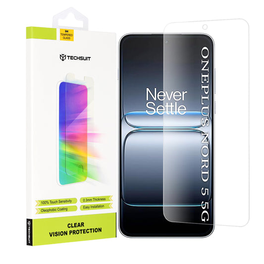 Film de protection d'écran Techsuit Clear Vision pour OnePlus Nord 5, Verre Trempé, Full Glue