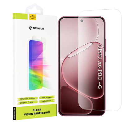Schutzfolie Techsuit Clear Vision für Oppo A6 Pro 5G / A6 Pro 4G, gehärtetes Glas, Vollkleber