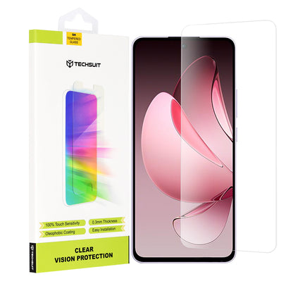 Techsuit Clear Vision Screen Protector for Oppo Reno13 FS 5G / Reno13 F 4G / Reno13 F, Tempered Glass, Full Glue