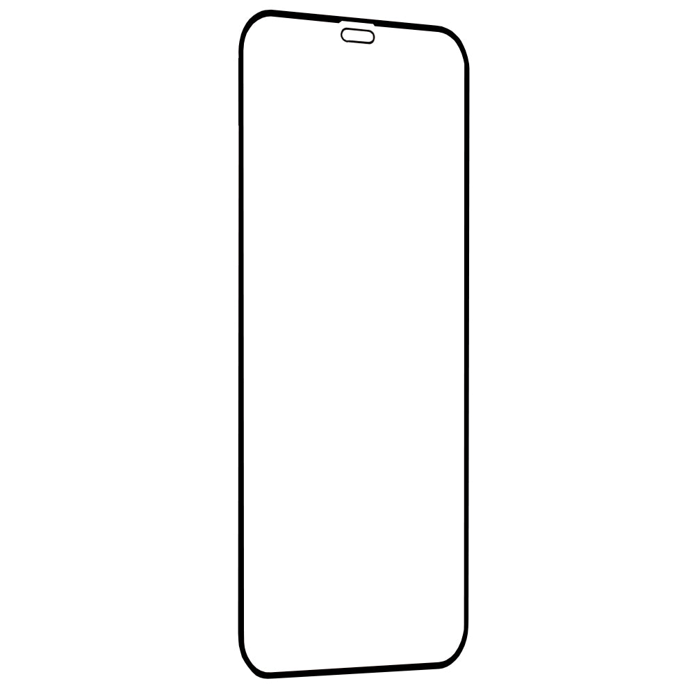 Techsuit Displayschutzfolie für Apple iPhone 12 / 12 Pro, gehärtetes Glas, Full Glue, 111D, Schwarz