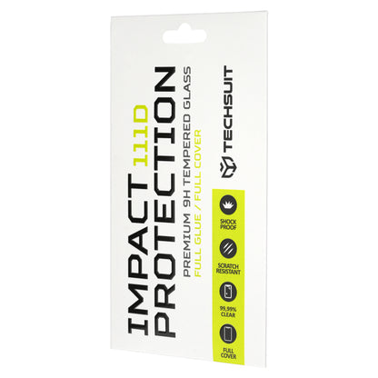 Film de protection d'écran Techsuit pour Honor 600 Smart, Verre Trempé, Full Glue, 111D, Noir