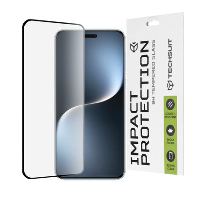 Techsuit Displayschutzfolie für Honor Magic7 Pro, gehärtetes Glas, Full Glue, 111D, Schwarz