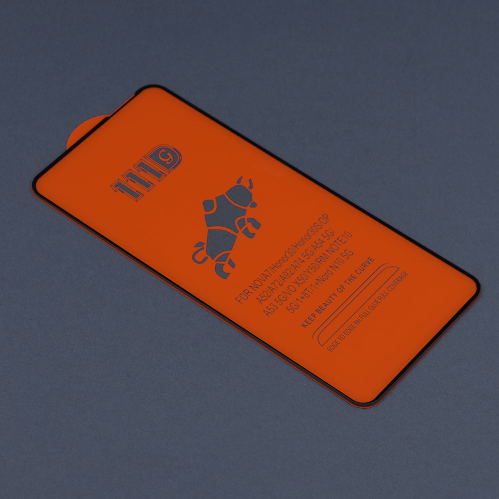 Techsuit Displayschutzfolie für Motorola Moto G64 / G54 Power Edition / G14 / G54, gehärtetes Glas, Full Glue, 111D, Schwarz