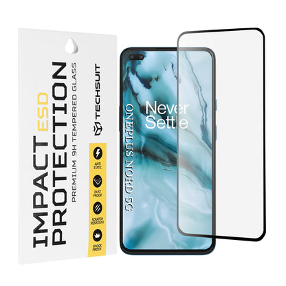 Film de protection d'écran Techsuit pour OnePlus Nord 5, Verre Trempé, Full Glue, Noir
