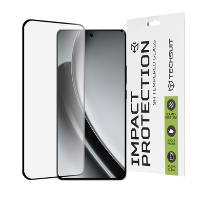Film de protection d'écran Techsuit pour Realme GT 6T / GT 6, Verre trempé, Full Glue, 111D, Noir