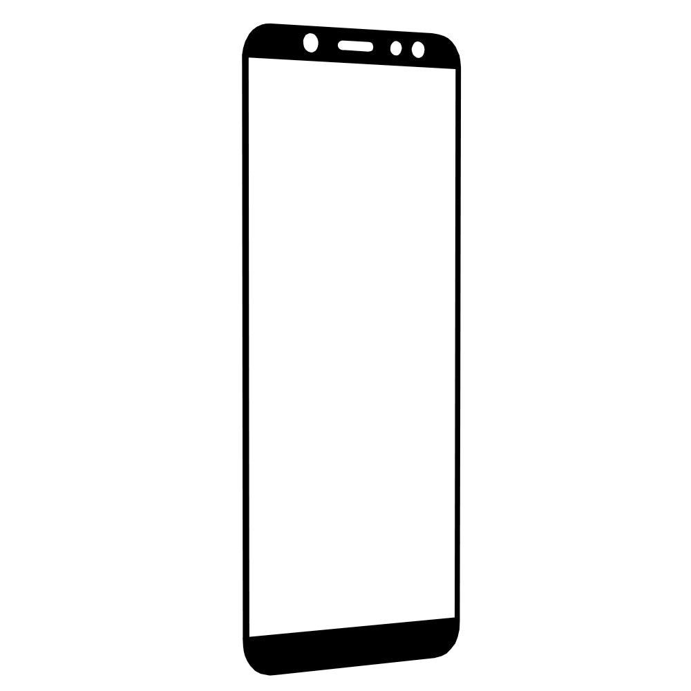 Techsuit Displayschutzfolie für Samsung Galaxy A6 Plus (2018) A605, gehärtetes Glas, Full Glue, 111D, Schwarz
