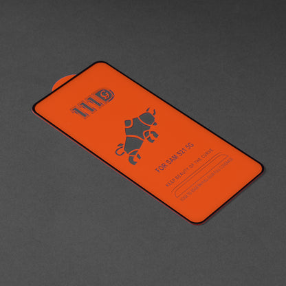 Techsuit Displayschutzfolie für Samsung Galaxy S21 5G G991, gehärtetes Glas, Full Glue, 111D, Schwarz